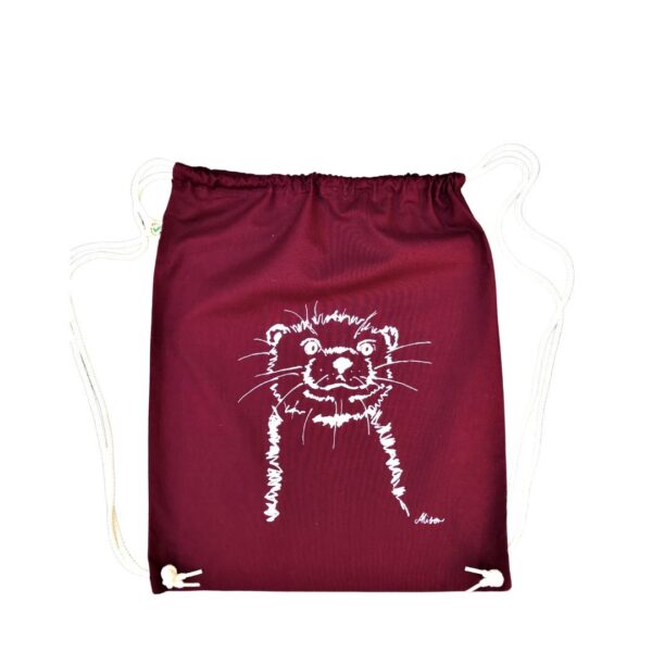 Drawstring Bag (Turnbeutel) "Otter" (burgundy)