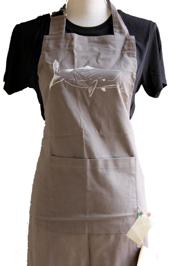 Unisex Schürze "Noah, the whale" (grey)