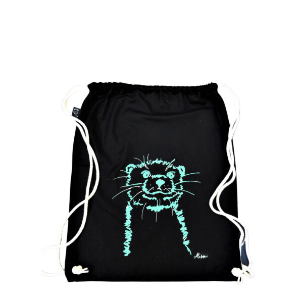 Drawstring Bag (Turnbeutel) "Otter" (black)