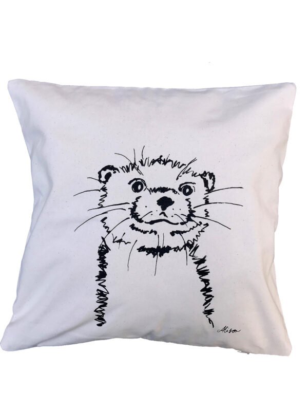 Kissenhülle "Otter" natur (40x40cm) fairtrade