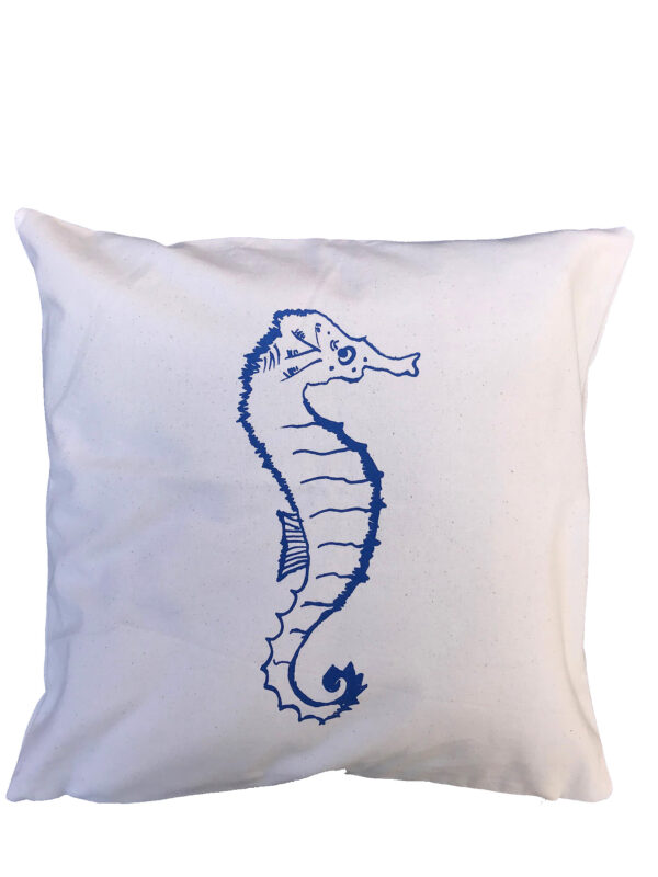 Kissenhülle "Seahorse" natur (40x40cm) fairtrade