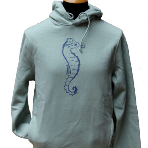 Hoodie (Unisex) "Seahorse" (sage green)