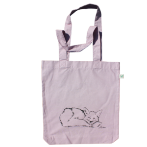 Fashion Tote Bag "Fuchs" (purple rose)