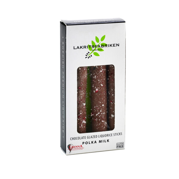 Chocolate Glazed Liquorice Sticks Polka Milk (Lakritsfabriken)