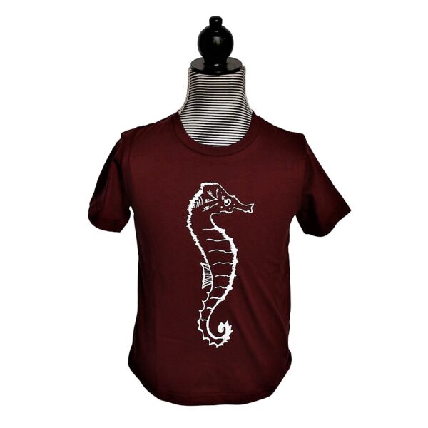 Junior Classic Jersey T-Shirt "Seahorse" (burgundy)