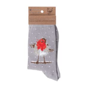 Wrendale Socken "Jolly Robin" (Gr. 36-41)
