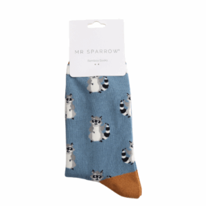 Mr Sparrow Bamboo Socken Racoons (denim)