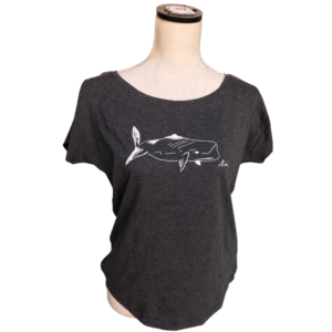 Women's Loose Fit Shirt "Noah, the whale" (charcoal grey)