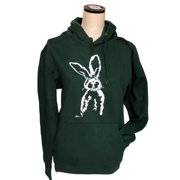 Hoodie (Unisex) "Hase" (bottle green)
