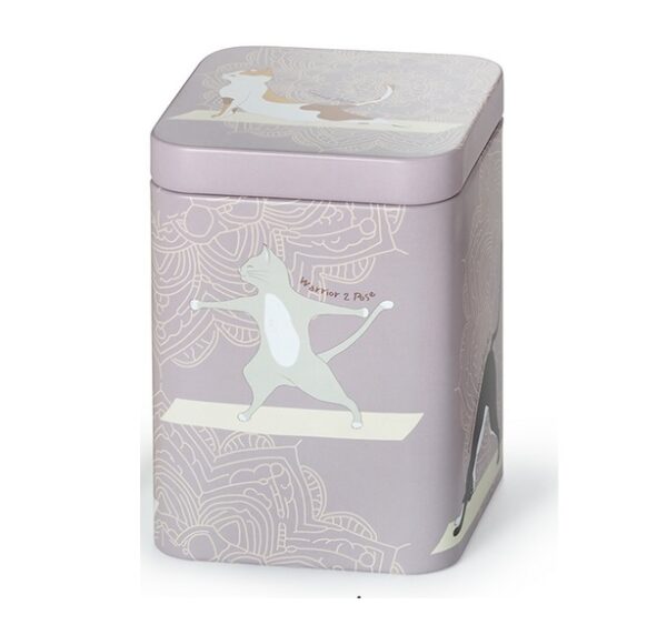 Teedose "Yoga Katze flieder" 100g