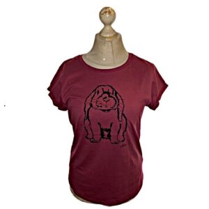 Women’s Rolled Sleeve T-Shirt „Archie" (berry)