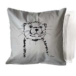 Kissenhülle "Otter" grey (40x40cm) fairtrade