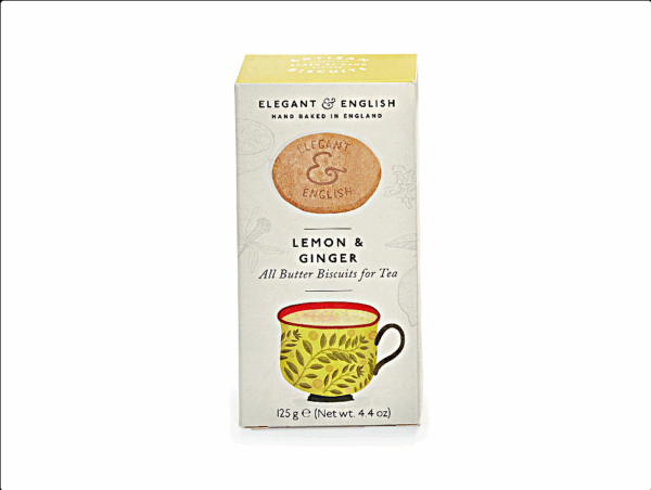 Elegant & English Butter Biscuits "Lemon & Ginger" (140g Packung)