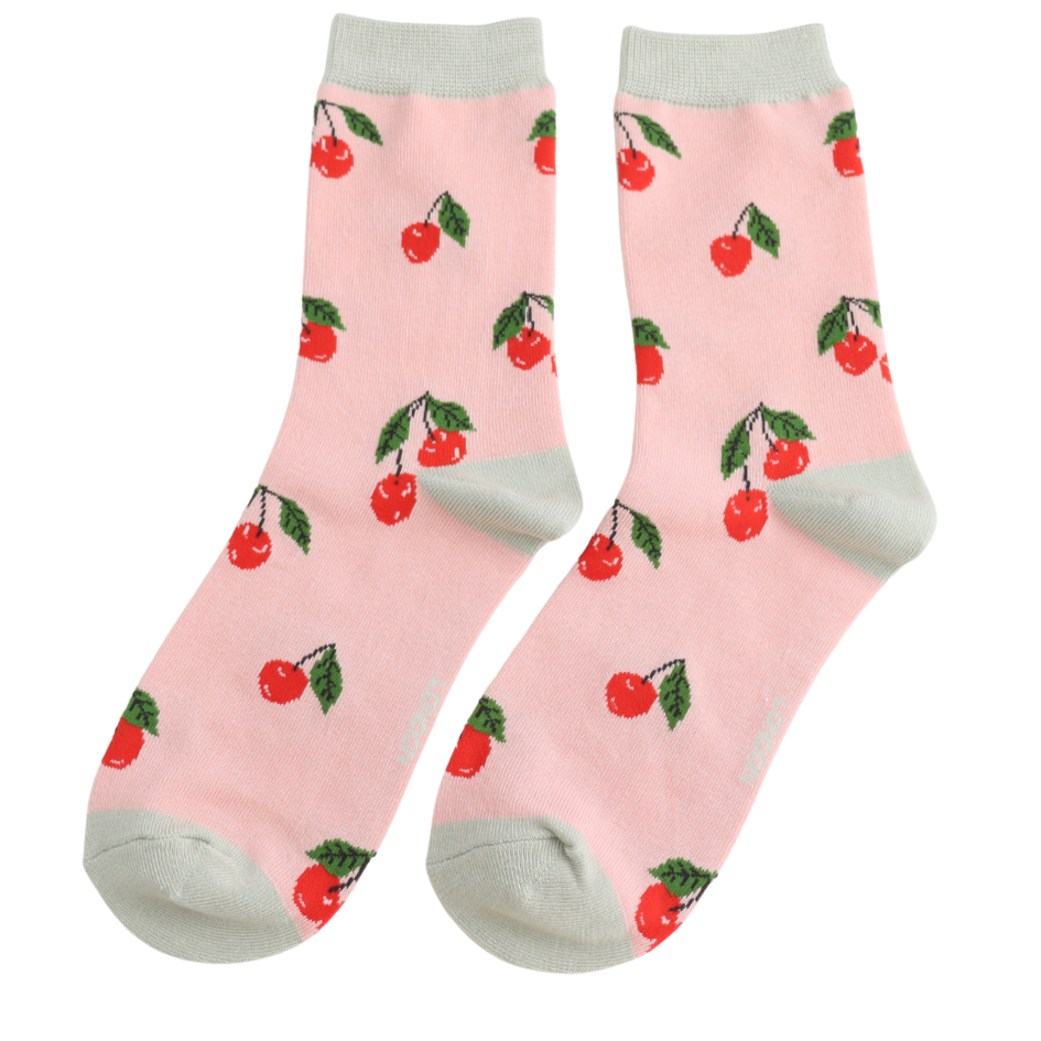 Miss Sparrow Socken Cherries (pale pink)