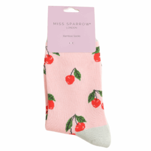 Miss Sparrow Socken Cherries (pale pink)