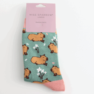 Miss Sparrow Socken Bamboo Cute Capybara