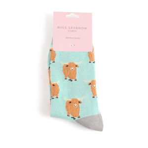 Miss Sparrow Socken Bamboo Highland Cows