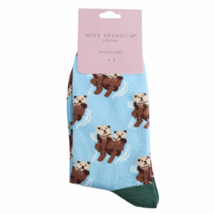 Miss Sparrow Socken Bamboo Otter (sky blue)