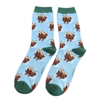 Miss Sparrow Socken Bamboo Otter (sky blue)