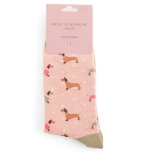 Miss Sparrow Socken Bamboo Sausage Dogs & Dots