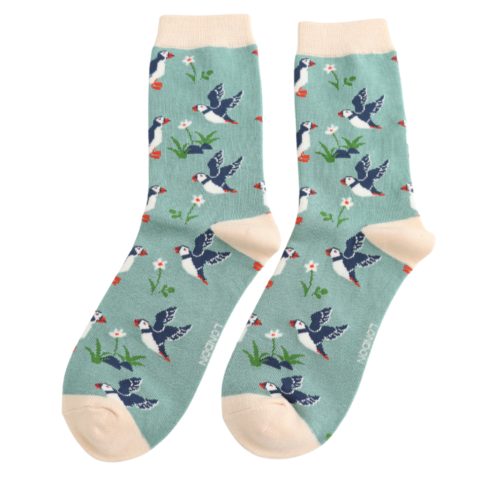 Miss Sparrow Socken Bamboo Cool Puffins